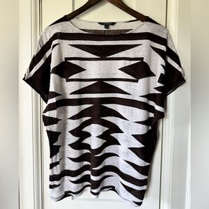 Ralph Lauren* Aztec Patten Linen Top